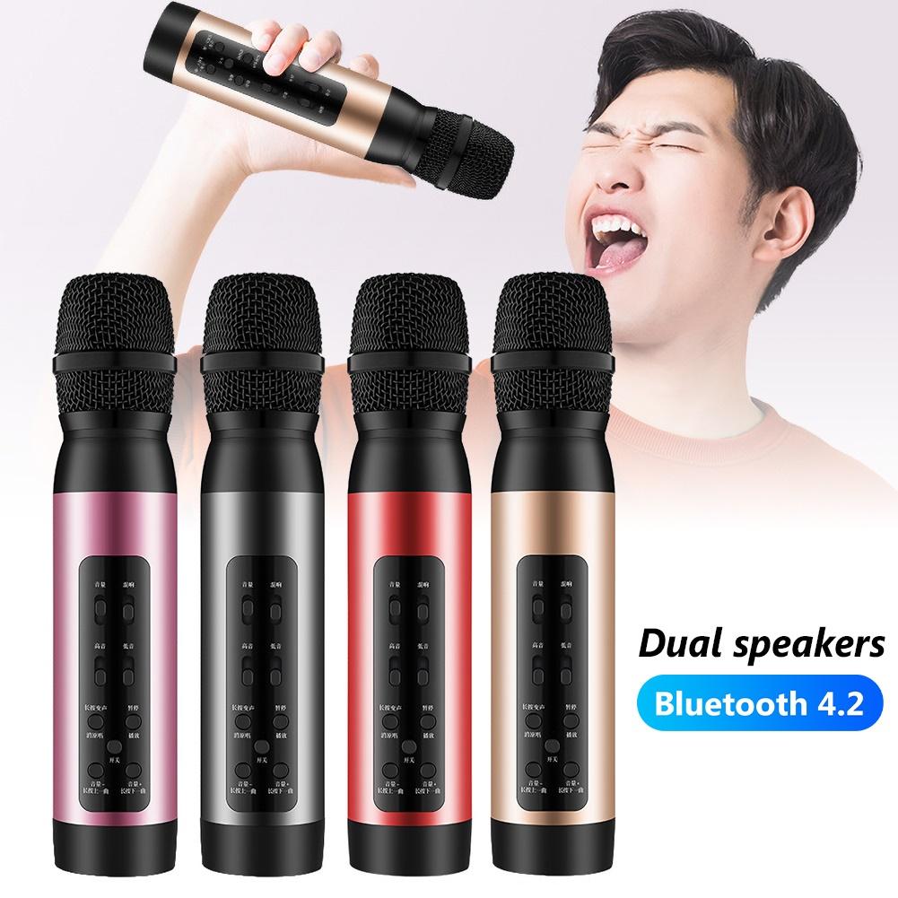 Bluetooth Wireless Microphone Karaoke Speaker KTV Music Player Singing Recorder Handheld Microphone Mic in stock