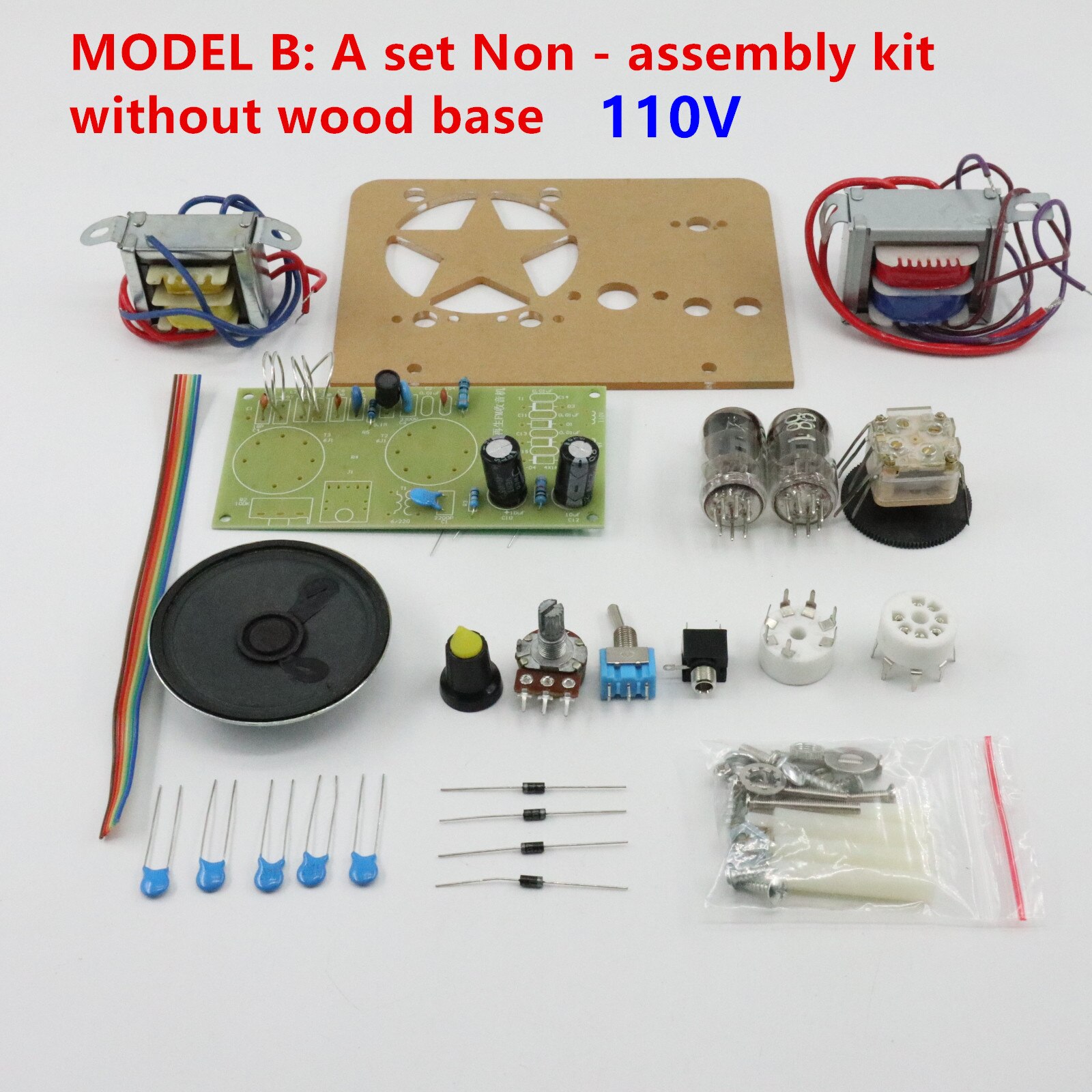 Galblaas Radio Frequentie Modulatie Kits, Fm Twee Lamp, Super Regeneratie Elektronenbuis, 6J1 + 6J1 Drive Hoorn: MODEL B 110V