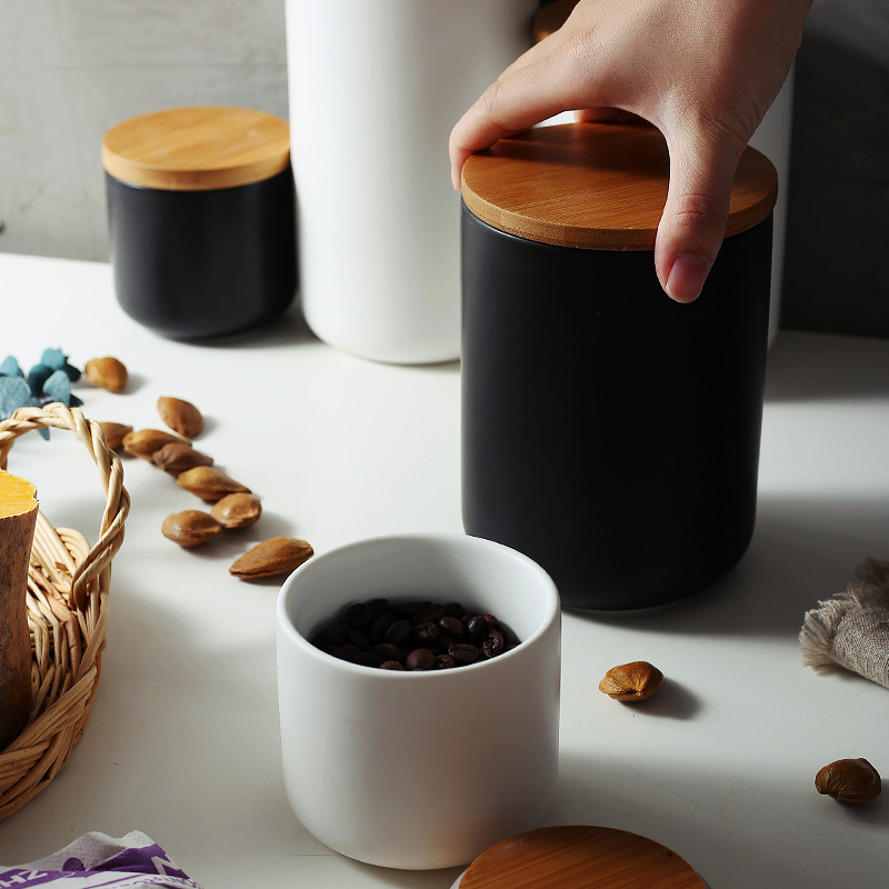 SML Nordic Koffie Opslagtank Keuken Opslag Container Suiker Thee Kruidkruik met Deksels Keramische Opslag Flessen en Potten