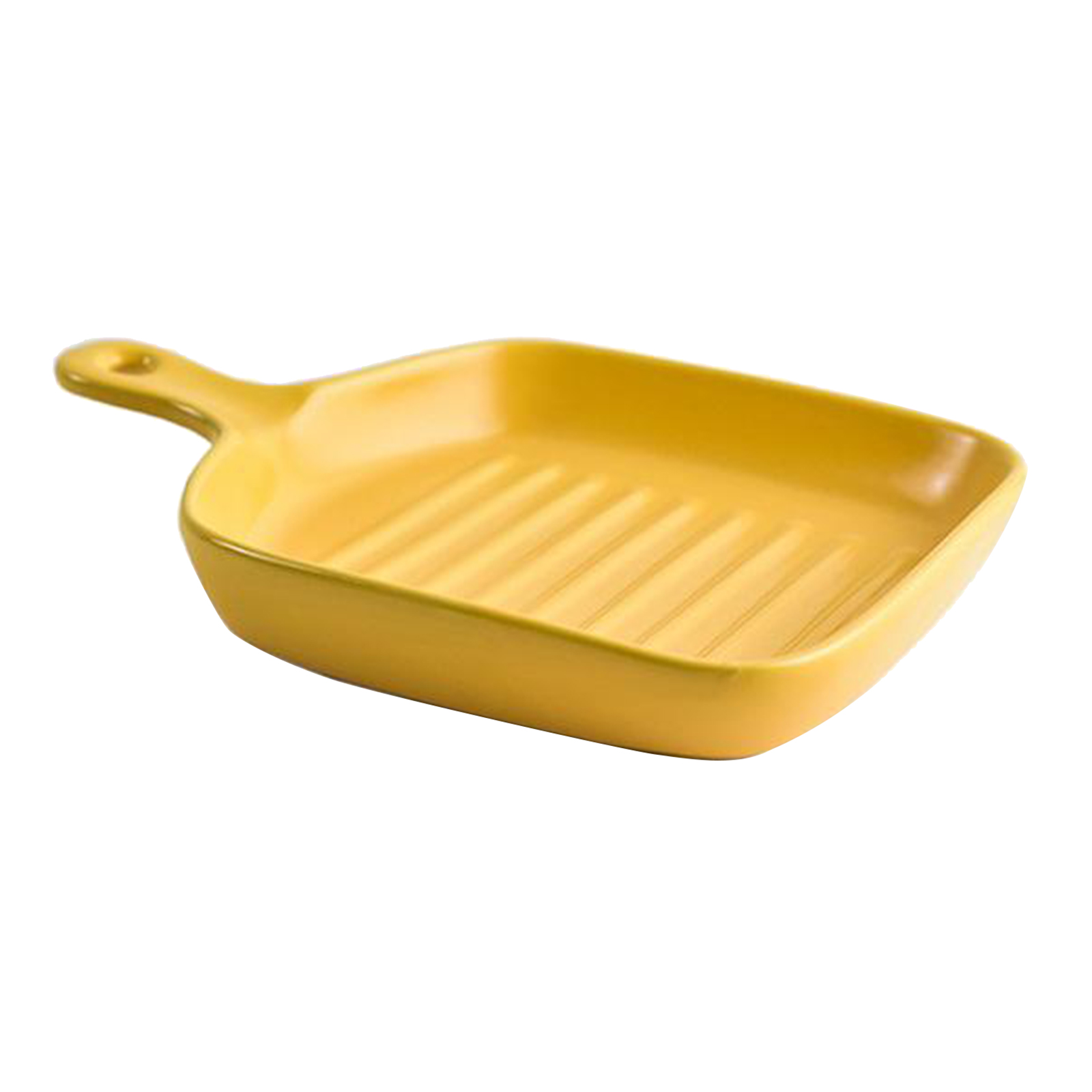 Ceramic Plates with Single Handle Beef Food Dessert Dinner Bakeware Tableware Tray