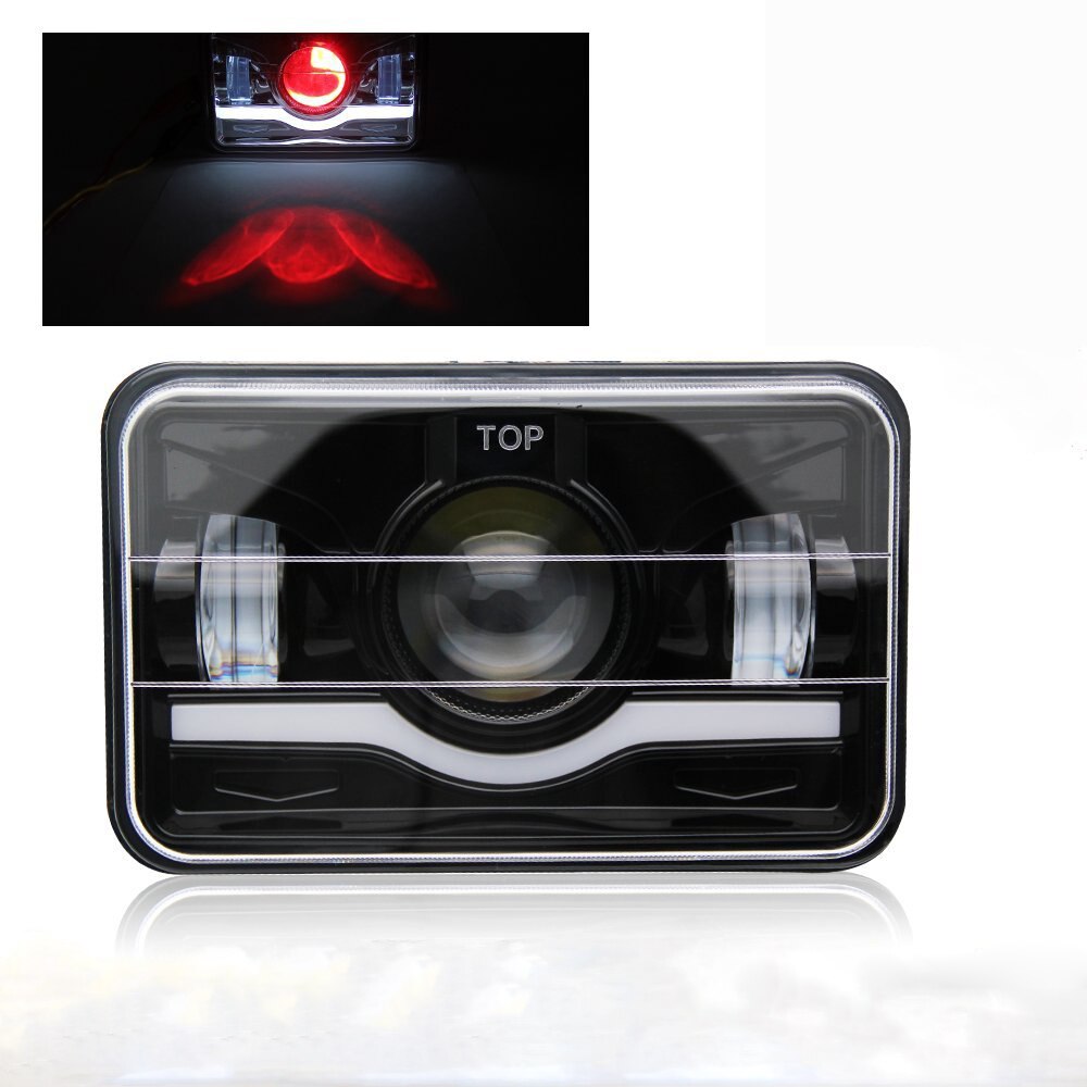 4x6 Inch Led Light Bulb Crystal Clear Sealed Beam Headlamp DRL 4x6" Led Conversion Headlight Lamp For Honda For Suzuki DRZ