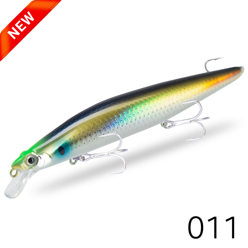 D1 Nowy2021 cichy wabik morze Wędkarstwo 163F 32G Ruchomy duża Strzebla160F twardy wabik z gitara basowa Pstrąg świetlny długo odlew rozetka walca DT5002: żółte światło