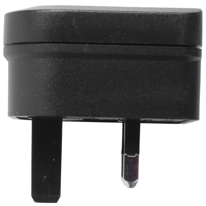 Euro 2 Pin to 3 Pin Converter Plug Adapter Black