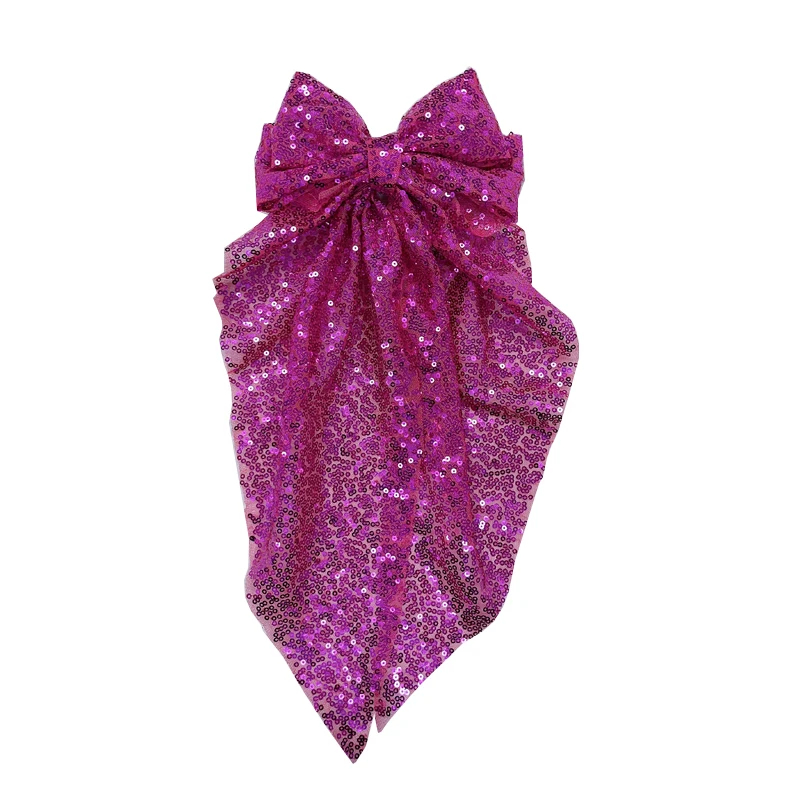 Pinzas para el pelo con lazos de lentejuelas para mujer, pasadores para el pelo con lazo grande, pasadores para el pelo, horquillas para el pelo para mujer, accesorios para el cabello: Color vino
