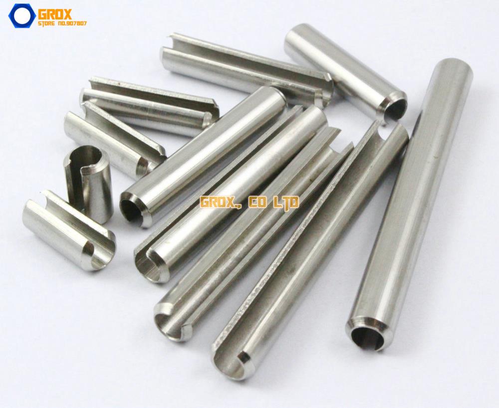 10 Pieces M8 x 55mm 304 Stainless Steel Slotted Spring Tension Pin Sellock Roll Pin
