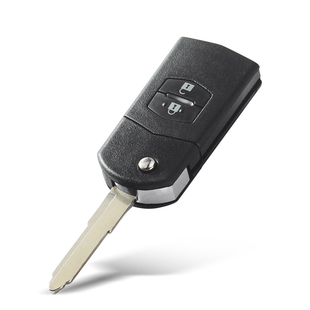 KEYYOU Replacement 2 Button Remote Key Shell Car Key Case Folding Flip With Uncut Blade For Mazda 3 5 6 Free Shippping
