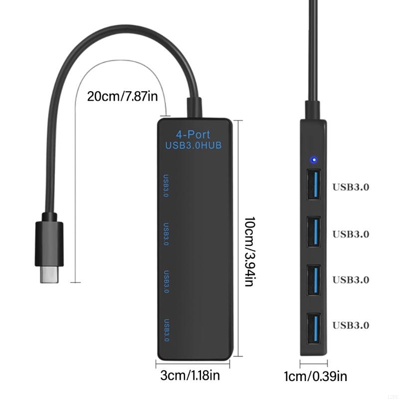 12PC USB C to 4x USB3.0 Hubs Connectors for PC Smartphone TV and Other Devices Supports 5Gbps Transfer