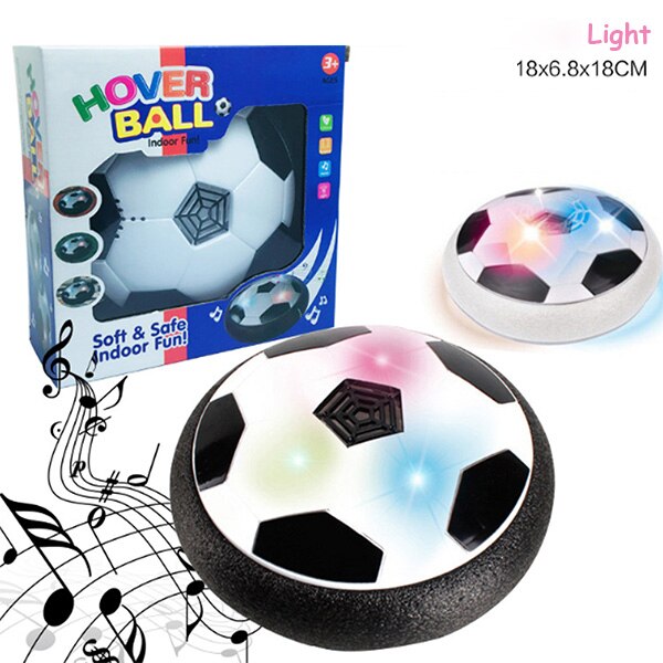 Luft sväva fotboll inomhus fotboll leksak färgglad musik ljus kraft blinkande boll leksaker barn sport spel barn pedagogisk: 18cm batterier (ingen låda)
