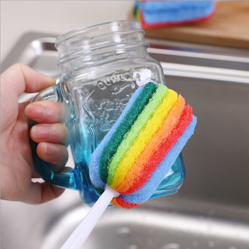 Wassen Spons Borstel Scrubber Met Handvat Gebruiksvoorwerpen Borstel