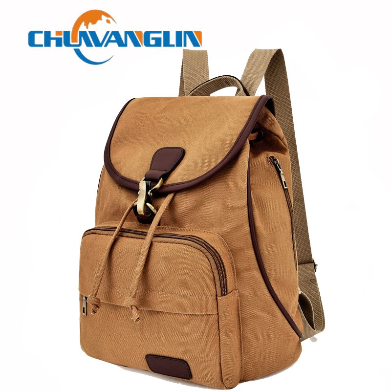 Chuwanglin Casual Canvas Rugzak Damesmode Schooltassen Wilde Eenvoudige Laptop Rugzakken Mochila Feminina S1002