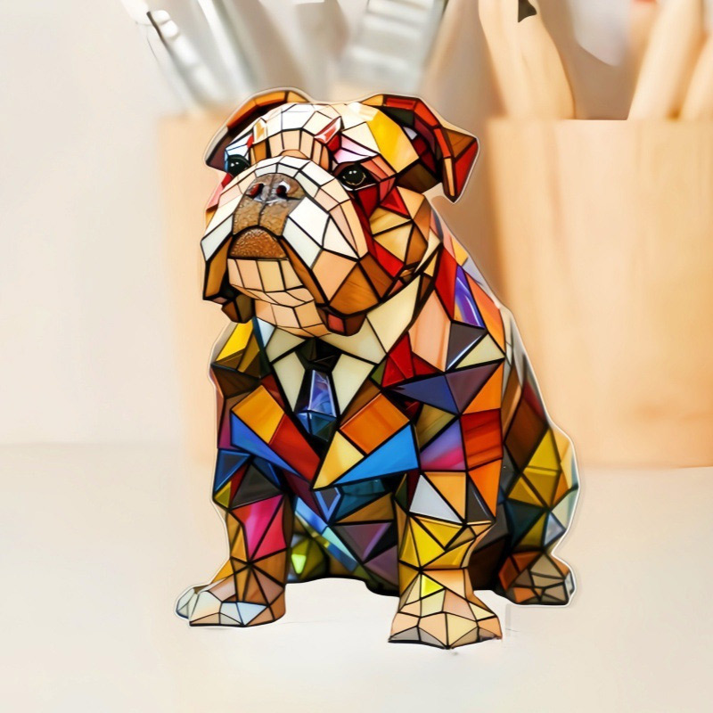 Kattelampe i farget glass, retro magisk katt i farget harpiksbordlampe - søt led-lampe med kjæledyrtema for hunde- og katteelskere: Oransje