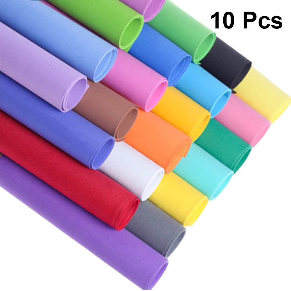 10Pcs Eva Foam Papier Handgemaakte Schuim Lakens Spons Papier Diy Handwerk Materialen Multicolour Bloem Prop Party Kerst