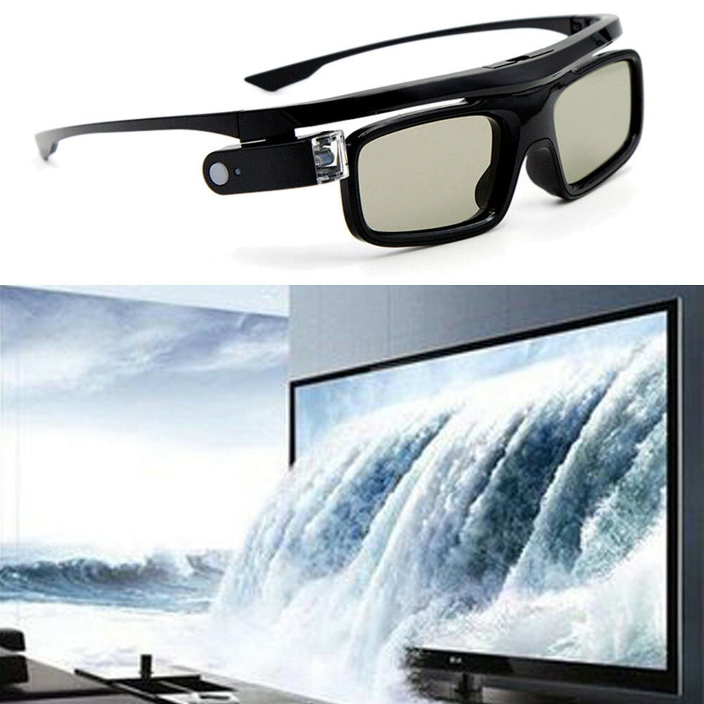 Lentes con obturador activo plegable, recargable por USB, universales, 3D, lentes LCD, con batería práctica para proyector DLP Link