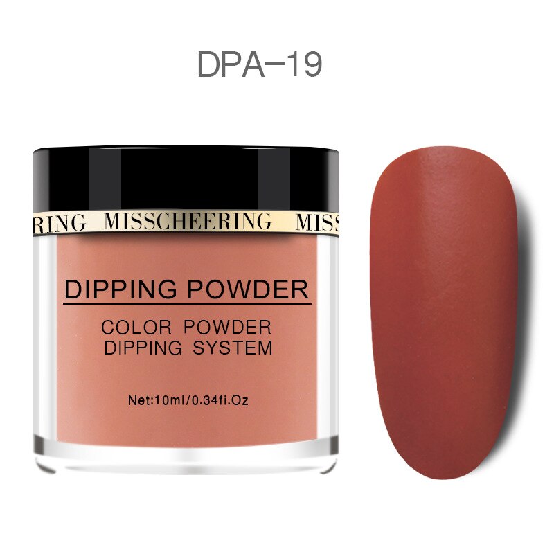 Ongles paillettes couleur mate dégradé Nail Art poudre sans lampe Cure ongles Art décorations: DPA-19