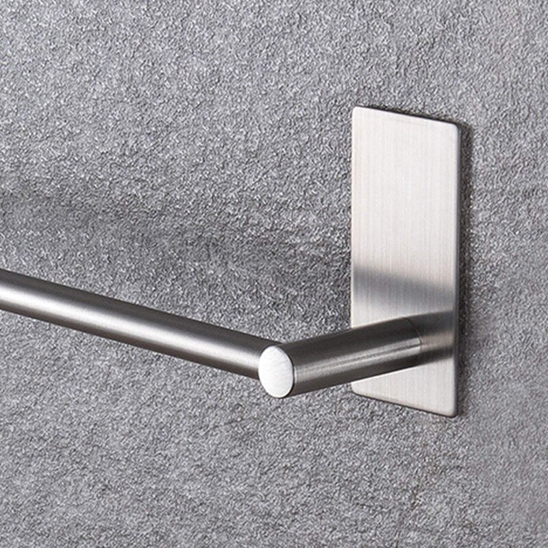 Barre porte-serviette 16 Pouces dans la Salle De Bain Auto-Adhésif Porte-Serviettes Bâton Sur Le mur En Acier Inoxydable Collant Cintre