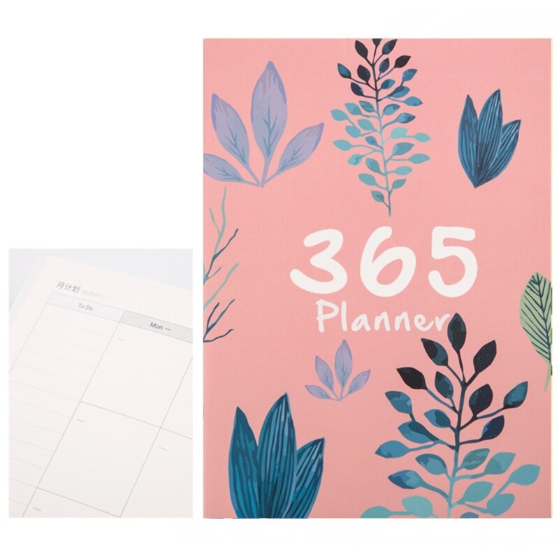 Agenda planner organizer a4 notebook and diary school diy stationery weekly monthly diary planner note book: Navy Blue