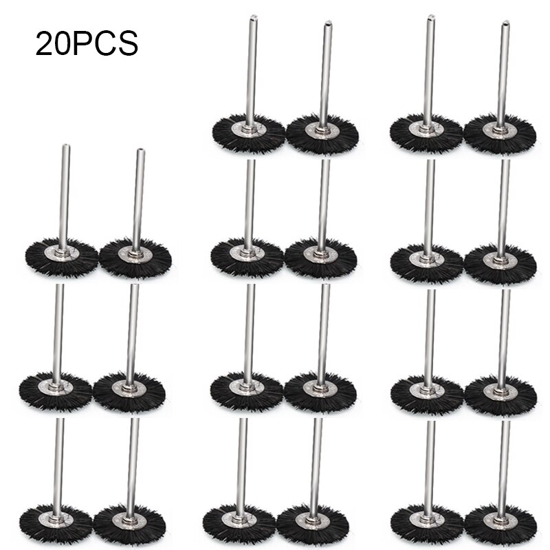 45/20 Uds cepillo de latón alambre de acero ruedas cepillos taladro pulido rotativo de herramientas Dremel herramientas rotativas de Metal de cepillo: 4