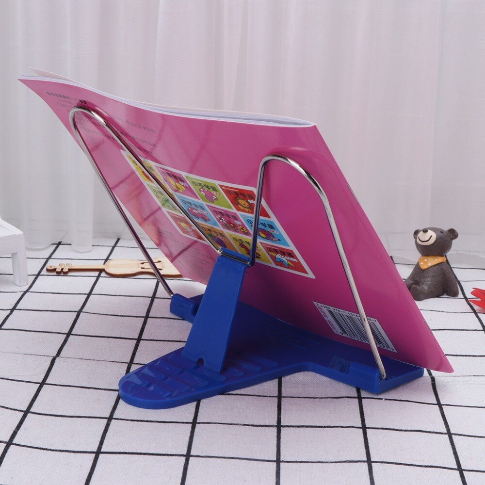 Adjustable Angle Metal Book Stand Fordable Portable Document Book-Reading Holder