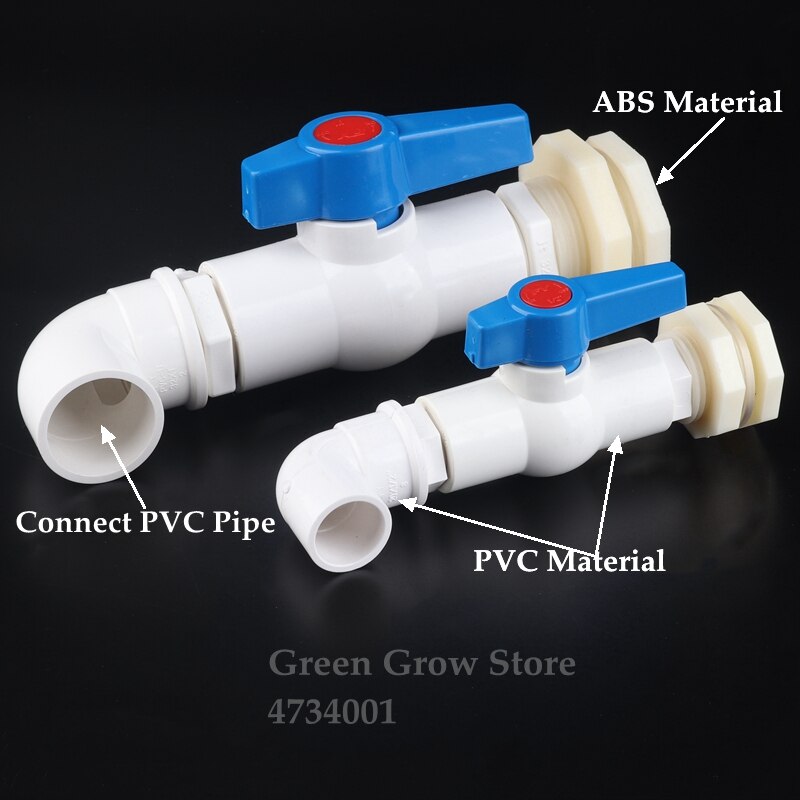 20 25 32 mm 1 / 2 "~ 1 " pvc watertankverbinding water zwembad aquariumverbinding doe-het-zelf combinatie pak watertank abs inlaat en uitlaat