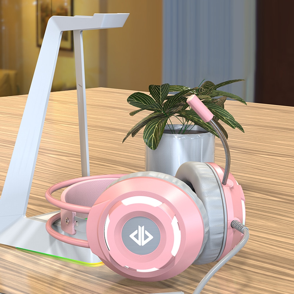 Auriculares para juegos de jazz AX120-7,1 canales estéreo con cancelación de ruido en la oreja, auriculares con micrófono y bajo envolvente, orejeras de memoria suave