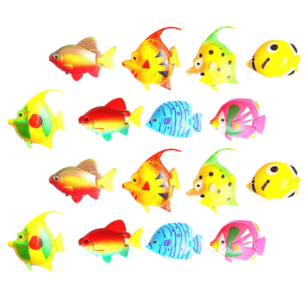 24pcs Simulate Fish Miniature Tropical Fish Model Fish Figure Toys Ornament for DIY Fish Tank Aquarium(Random Pattern an: Default Title
