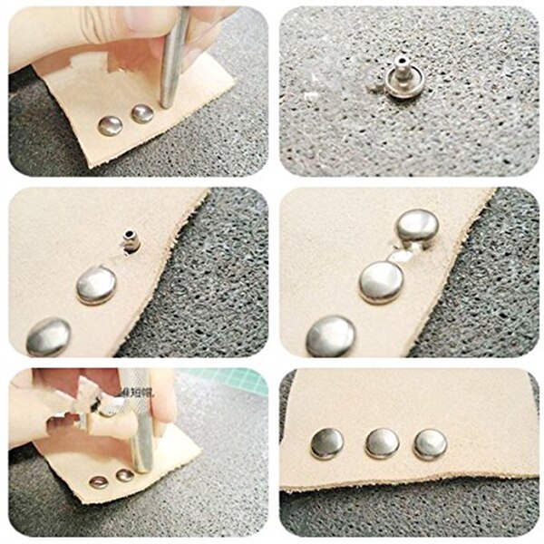 100pcs DIY Rivet Rivet Rivet Metal Board - Silver