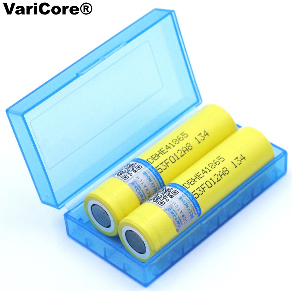 Varicore Originele HE4 18650 Oplaadbare Li-Ion Batterij 3.6V 2500 Mah Batterij Kan Houden + Opbergdoos