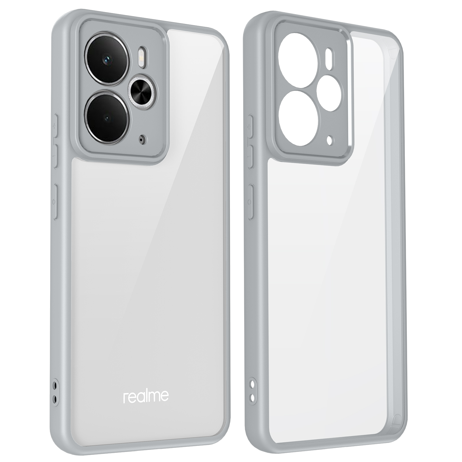 Clear Shockproof Phone Case For Realme 14 5G Hard Acrylic Back Protection Cover For Realme 14T 5G Case: ABS / Brown