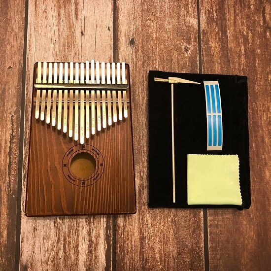 17 Key Kalimba African solid Mahogany Thumb Finger Piano Sanza 17 keys Solid Wood Kalimba Mbira Thumb: Type 4