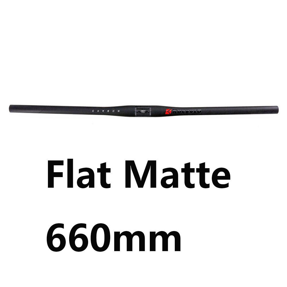KOCEVLO-Manillar superligero para bicicleta de montaña, accesorio de carbono mate, 3k, 31,8mm: Flat Matte 660mm