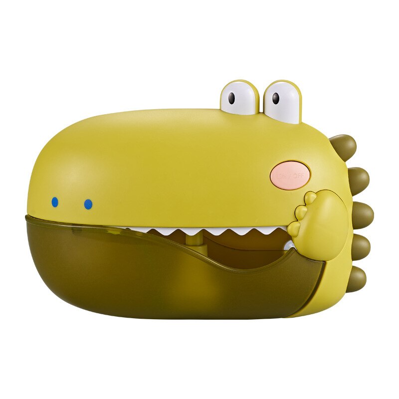 Dinosaurus Bubble Bad Machine Met Zuignap, Realistische Speaker Cartoon Vorm Elektrische Speelgoed: green