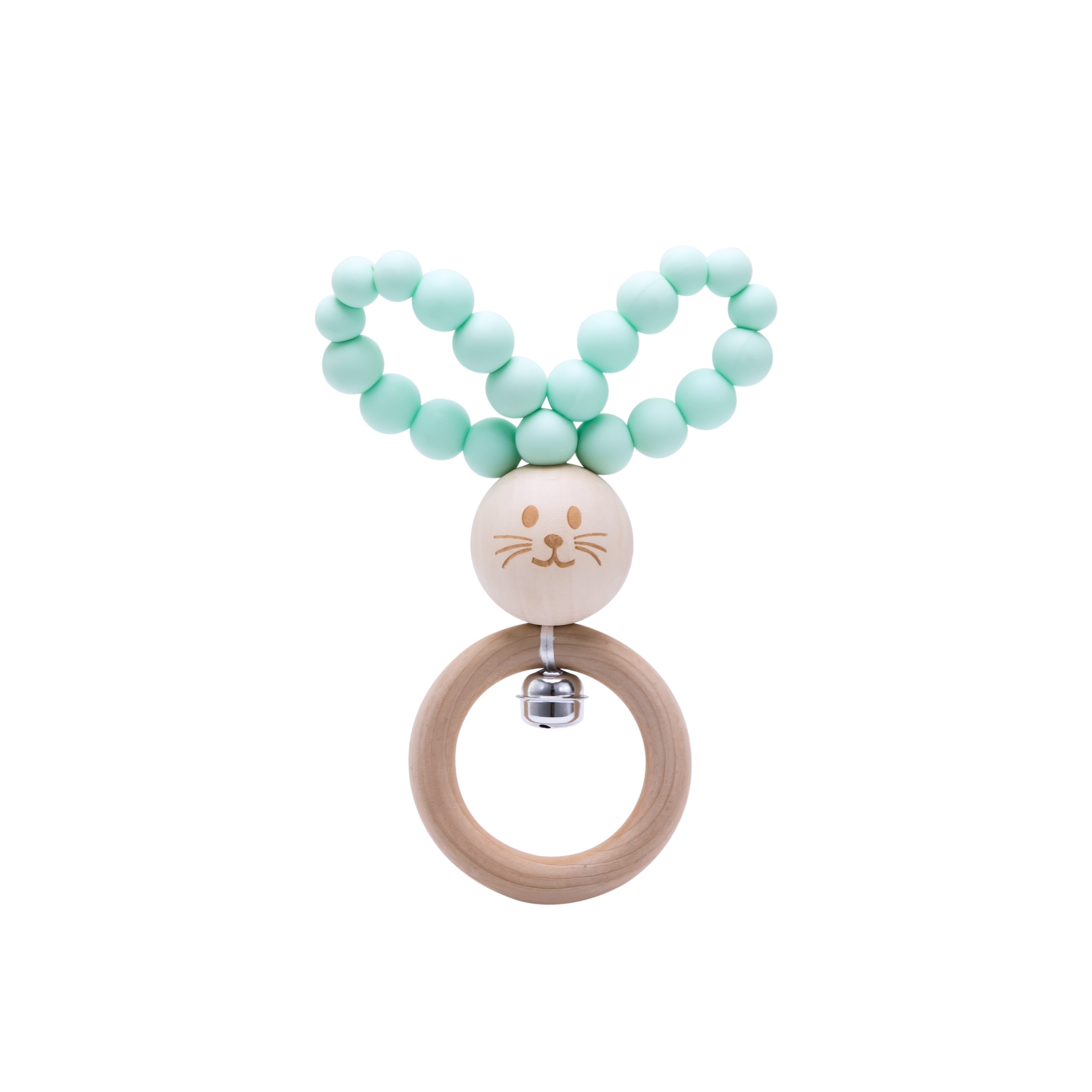 Houten Baby Bijtringen Bunny Beukenhout Rammelaars Tandjes Knaagdieren Tiny Staaf Baby Speelgoed Hanger Voor Pasgeboren Verpleging Kinderen Producten: Mint