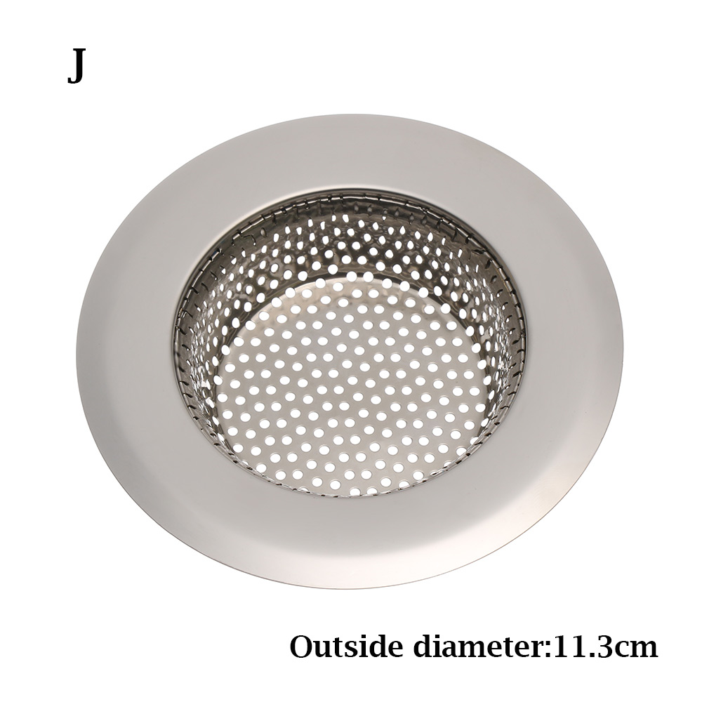 Kitchen Sink Strainer Drain Hole Filter Trap Metal Sink Strainer Stainless Steel Bath Sink Hair Catcher Drain Waste Screen: Type 2 dia11.3cm