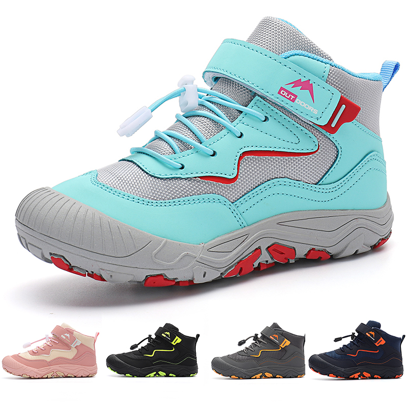 Kids Hiking Boots Toddler Girls Boys Hiking Shoes Anti-Collision Non-Slip Athletic Outdoor Trekking Boots