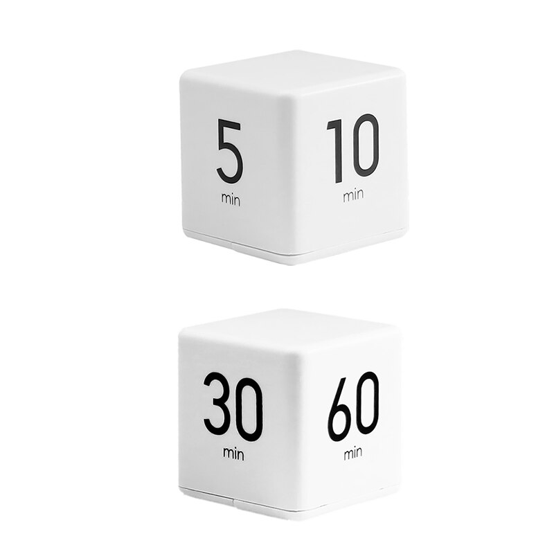 Clock Timer Alarm Cube Digital Minutes Time Management White timer time management tool