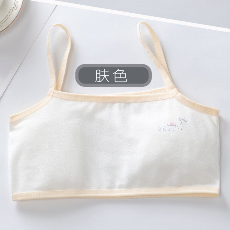 5 pièces filles sous-vêtements respirants coton soutien-gorge fronde avec des lettres pour enfants adolescent formation petit gilet 8-16Y: 1