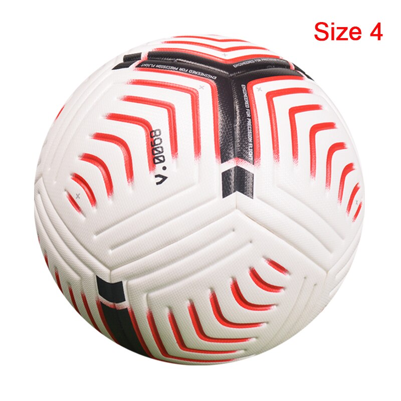 Soccer Balls Official Size 5 Size 4 Premier Seamless Goal Team Match Ball Football Training League futbol bola: 21-Red White Size 4