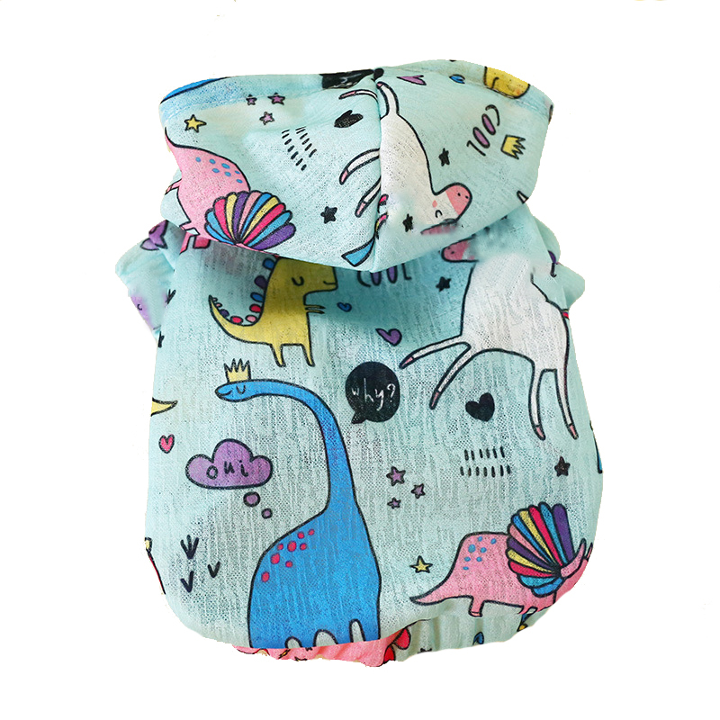 Zomer Hond Kleding Ademend Leuke Hond Hoodie Vest Zon Proof Hond Kleding Shirt Voor Samll Medium Hond Jas Ropa perro: Blue / XL