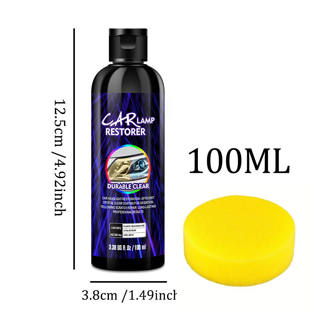 Car Headlight Restoration Polishing Headlamp Scratch Remover Repair Cleaning Paste Remove Oxidation Headlight Polish Liquid: black