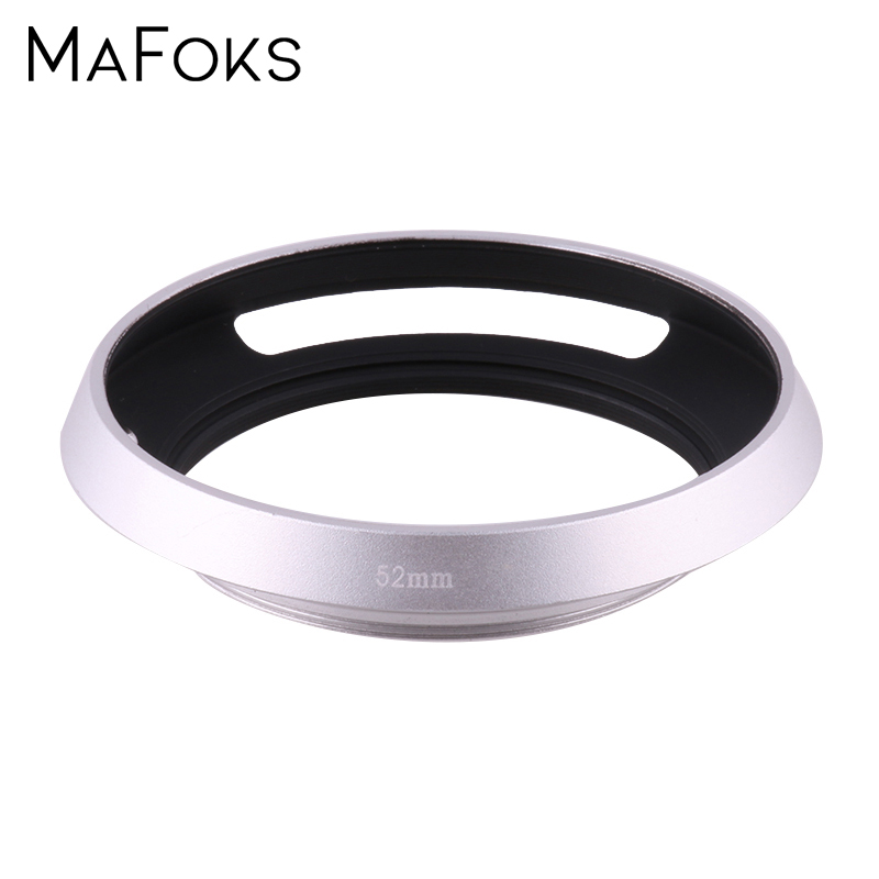 39 40.5 43 46 49 52 55 58mm Silver Vented Curved Metal Camera Lens Hood for Leica M