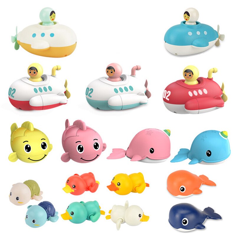 Baby Bath Toys Clockwork Dabbling Children Toys Cartoon Swim Duck Kids Shower Water Toy For Bathroom Bathtub Beach Swimming Pool