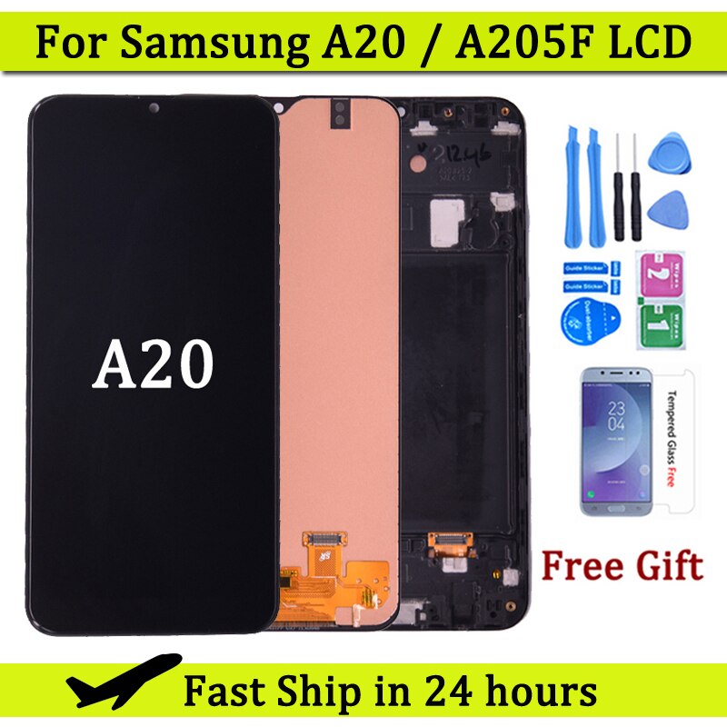 6.4&#39;&#39; For Samsung Galaxy A20 LCD Display With Touch Screen Digitizer Assembly For Samsung A205 SM-A205F A205FN