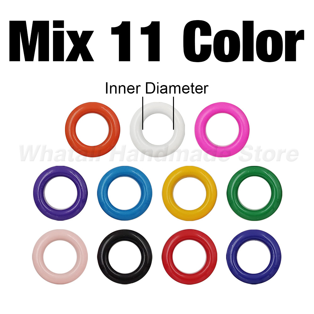100 ensembles d'œillets métalliques de 4mm, anneau à œillets avec rondelle multicolore pour Scrapbooking, chaussures, casquette de ceinture, étiquettes de sac, vêtements, bricolage, maroquinerie: Autre