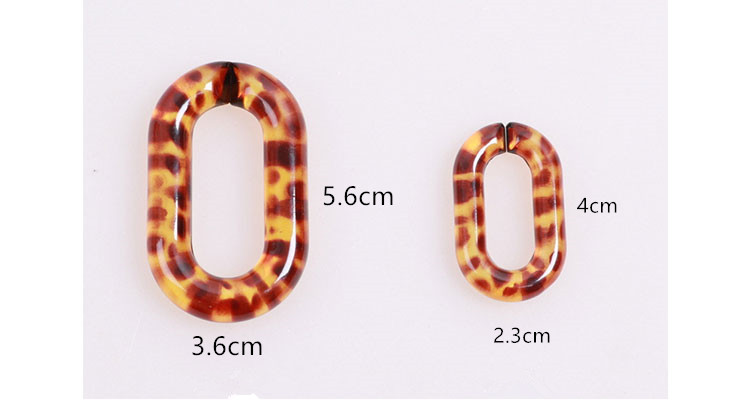 summer Acrylic women handbags strap Thick chain for bags L Shoulder Strap Bag Chains Leopard Plastic Resin Chain