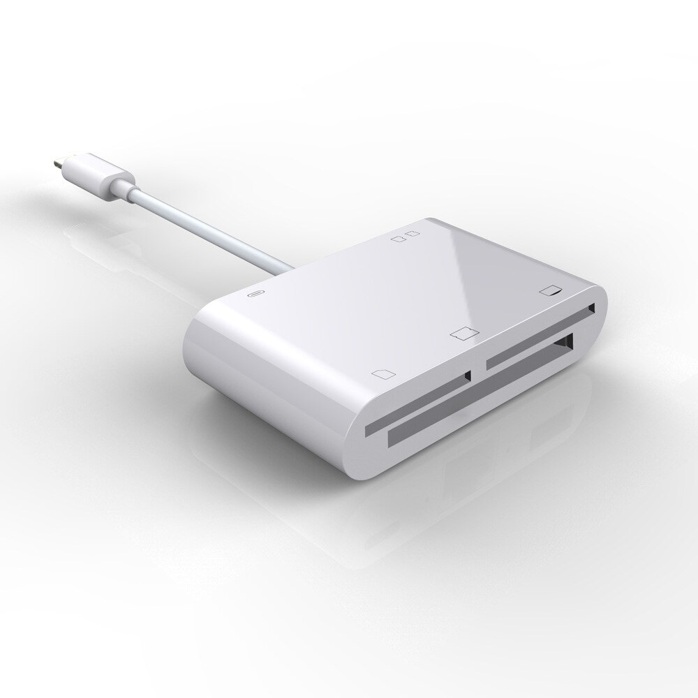 6 En 1 SD SDHC TF CF XD M2 lector de tarjeta de adaptador de carga para IPhone XS MAX XR 3 en 1 SD TF tarjeta CF lector para IPhone X 5S 6 7 8 P