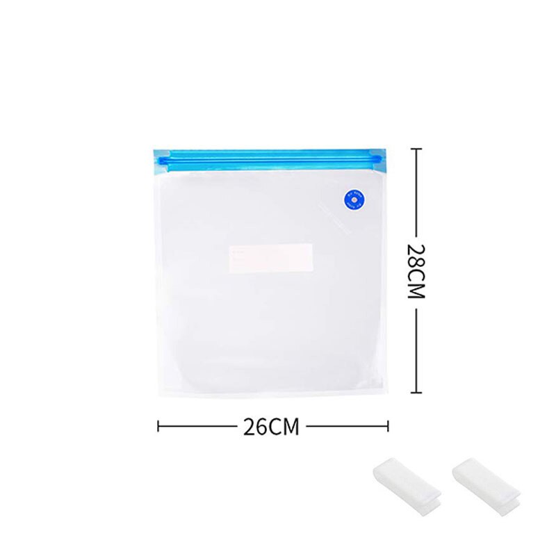 5 stk vakuumforsegler sous vide-poser hjemmekøkken genanvendelig madopbevaring lynlåspakker vacuumforseglerpose: 5 stk. 26 x 28cm
