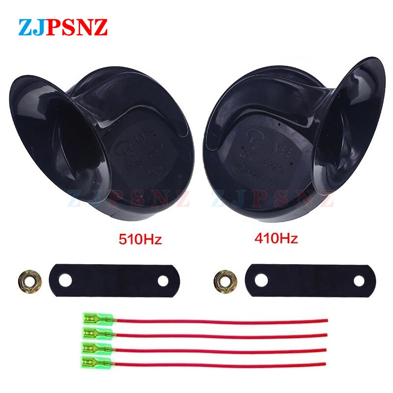 Car Snail Horn 6V 12V 24V 36V 48V 60V 72V Electric Air Horn Motorcycle Scooters Truck e-Bike Waterproof Snail Horns Super Sound: 12V 510Hz 410Hz
