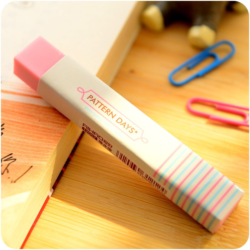 1Pcs Kleur Strip Gum Verse Leuke Student Examen Art Met Schoon Gum Kind Schilderen Kantoor Schoolbenodigdheden