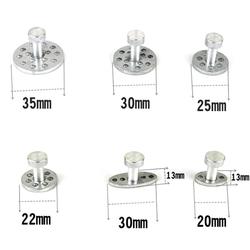 Bilplåt buckla reparatör grop grop reparation verktyg utrustning aluminiumlegering draglock packning 6 stycken