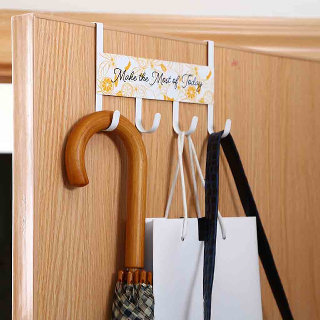 kichen organizer Over-The-Door Hook Rack Metal Hooks Hanger Storage Holder Hanging Coat Hat home decoration accessories